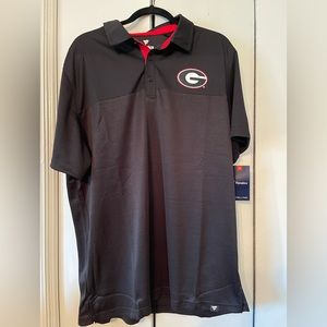 Men's Fanatics Branded Heather Black Georgia Bulldogs Polo. XL